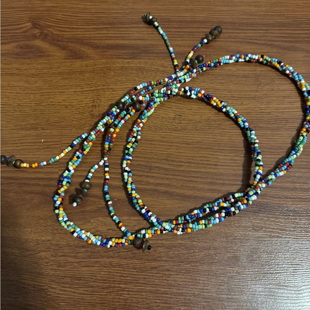 Long beaded boho necklace/belt